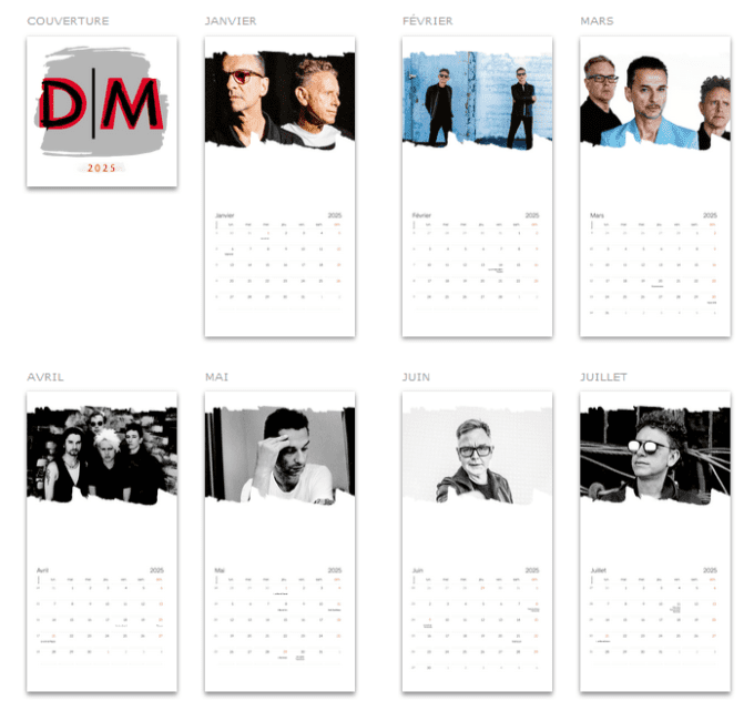 Calendrier: Depeche Mode 2025