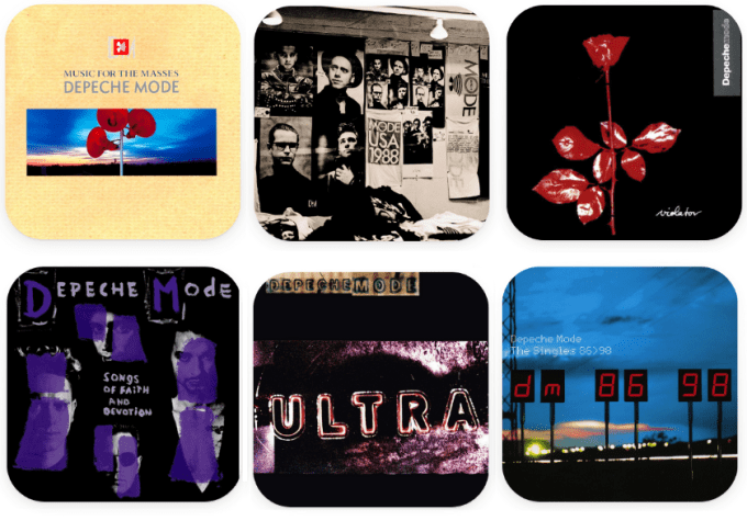 Depeche Mode: 6 Sous-verres 'album' set 2