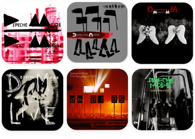 Depeche Mode: 6 Sous-verres 'album' set 4